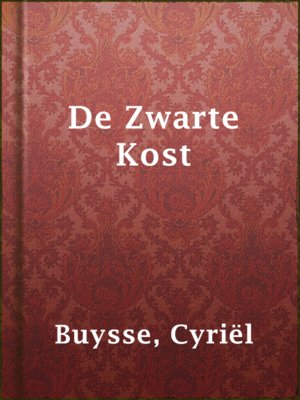 cover image of De Zwarte Kost